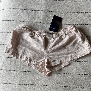 NWT Brandy Melville Pink Gingham Sleep Shorts